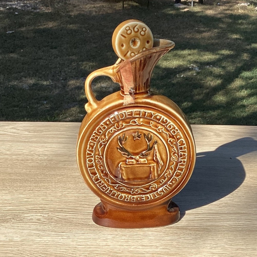 Beam 1968 BPOE Centennial Liquor Bottle Genuine Regal Commemorative‎ Decanter